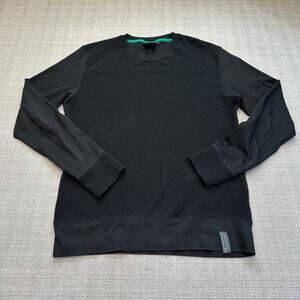 BMW‎ Motorrad Shirt Mens Medium Textured Long Sleeve Black Crew Neck
